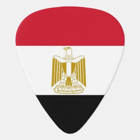 Patriotic Guitar Pick With Flag Of Egypt