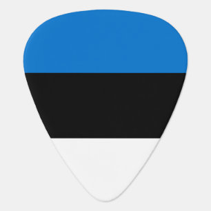 Patriotic guitar pick with Flag of Estonia