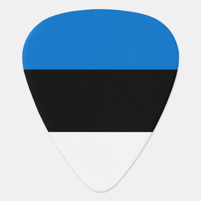 Patriotic guitar pick with Flag of Estonia (Front)