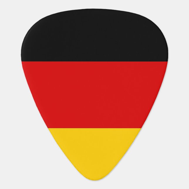 Patriotic guitar pick with Flag of Germany (Front)