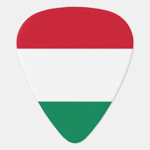 Patriotic guitar pick with Flag of Hungary