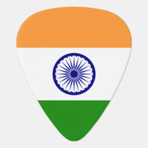 Patriotic guitar pick with Flag of India