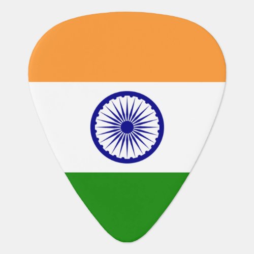 Patriotic guitar pick with Flag of India