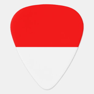Patriotic guitar pick with Flag of Indonesia