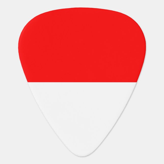 Patriotic guitar pick with Flag of Indonesia (Front)