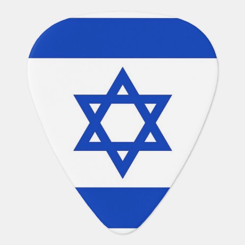 Patriotic guitar pick with Flag of Israel
