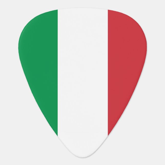 Patriotic guitar pick with Flag of Italy (Front)