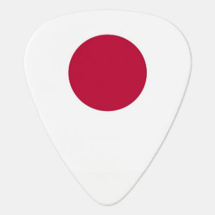 Patriotic guitar pick with Flag of Japan