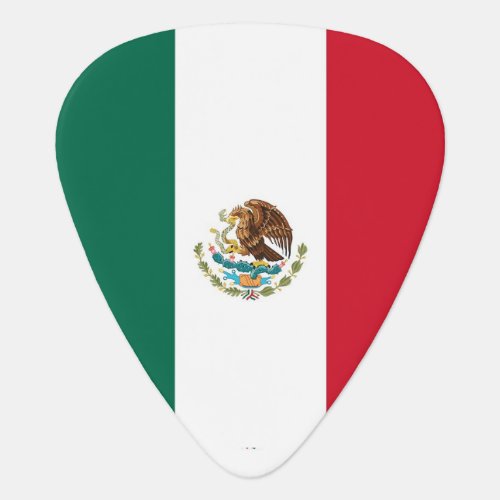 Patriotic guitar pick with Flag of Mexico