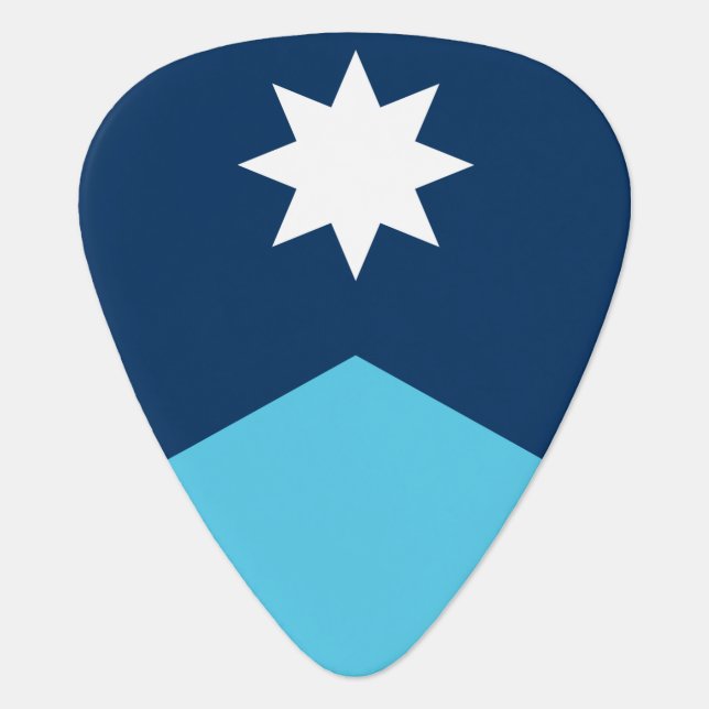 Patriotic guitar pick with Flag of Minnesota, USA (Front)