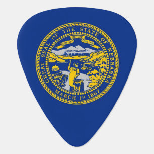 Patriotic guitar pick with Flag of Nebraska