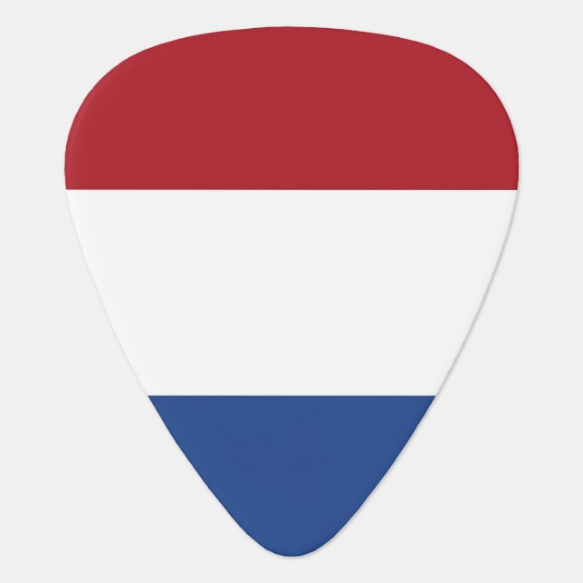 Patriotic guitar pick with Flag of Netherlands (Front)