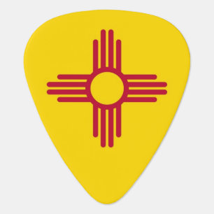 Patriotic guitar pick with Flag of New Mexico