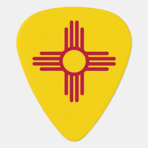 Patriotic guitar pick with Flag of New Mexico