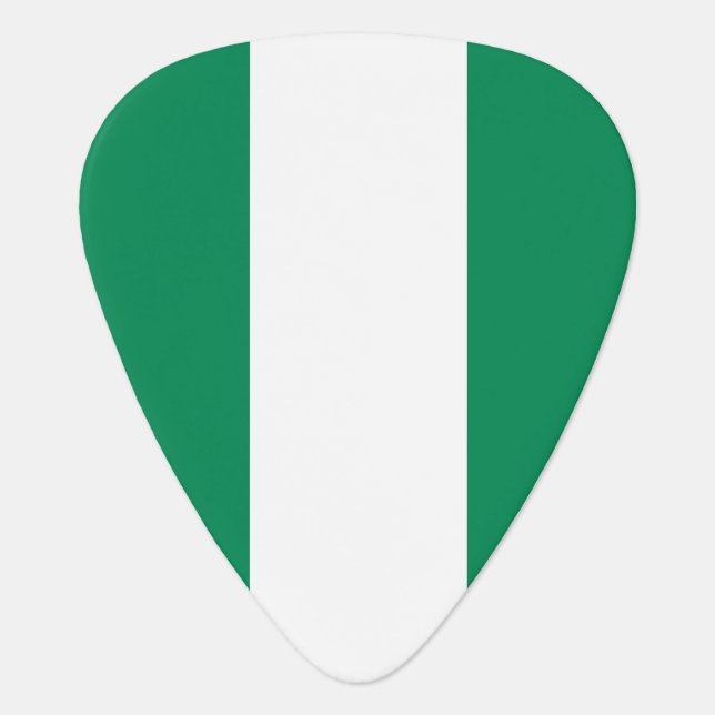 Patriotic guitar pick with Flag of Nigeria (Front)