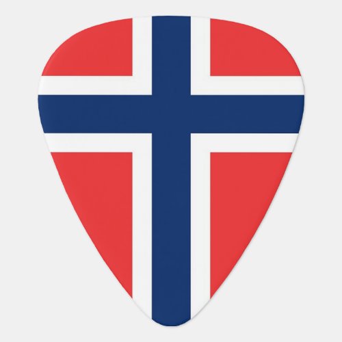 Patriotic guitar pick with Flag of Norway