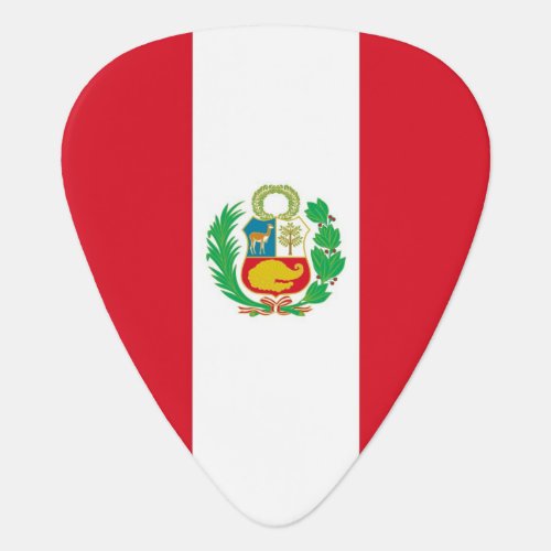 Patriotic guitar pick with Flag of Peru