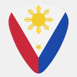 Patriotic guitar pick with Flag of Philippines