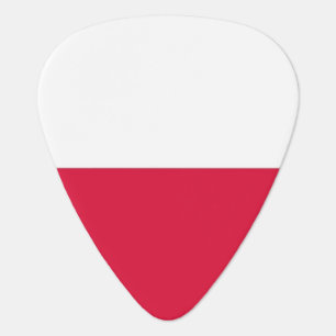 Patriotic guitar pick with Flag of Poland