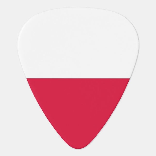 Patriotic guitar pick with Flag of Poland (Front)