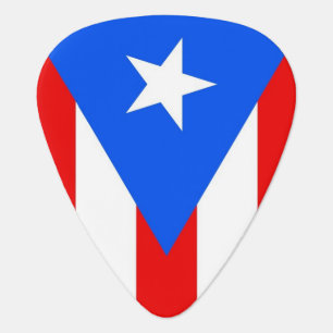Patriotic guitar pick with Flag of Puerto Rico