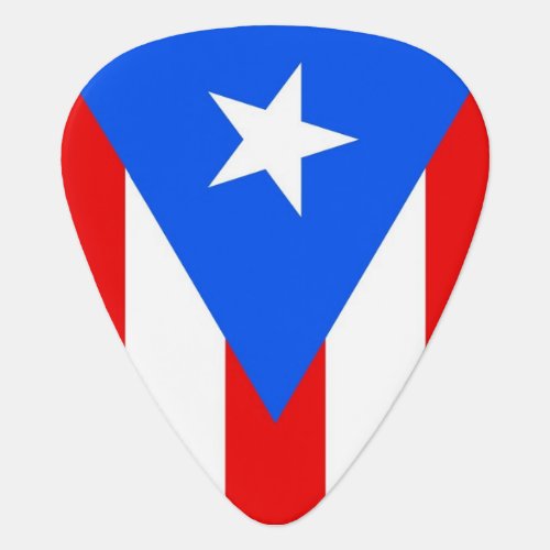 Patriotic guitar pick with Flag of Puerto Rico