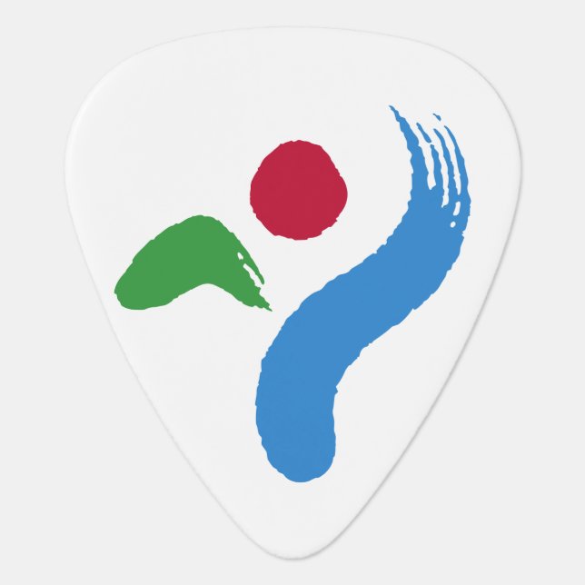 Patriotic guitar pick with Flag of Seoul (Front)