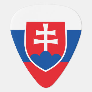 Patriotic guitar pick with Flag of Slovakia