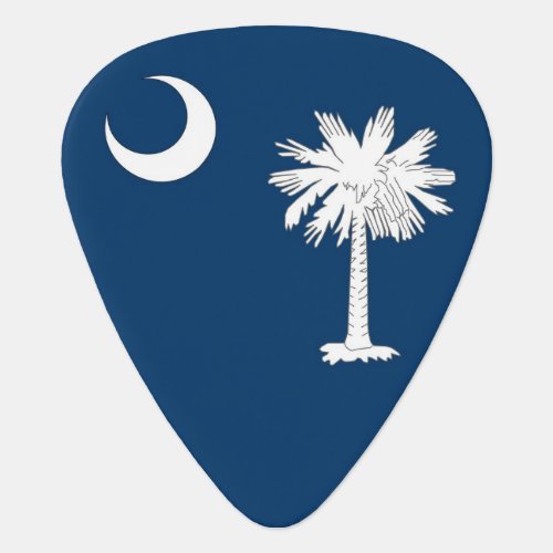 Patriotic guitar pick with Flag of South Carolina