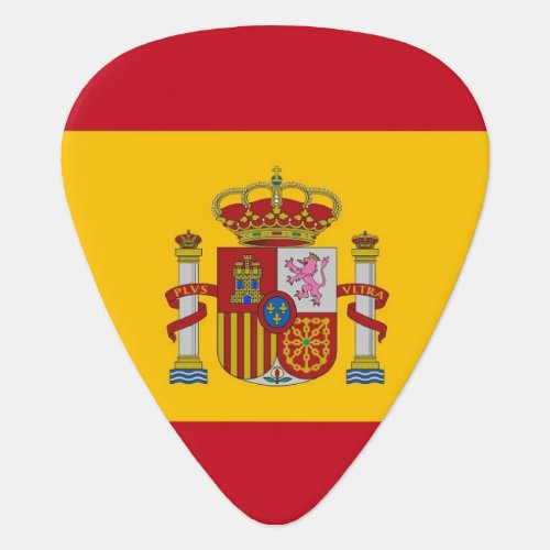 Patriotic guitar pick with Flag of Spain