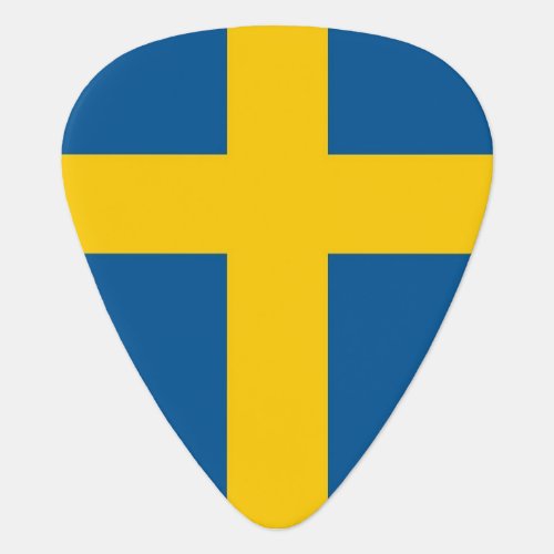 Patriotic guitar pick with Flag of Sweden