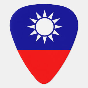 Patriotic guitar pick with Flag of Taiwan