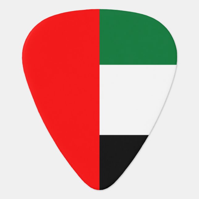 Patriotic guitar pick with Flag of UAE (Front)