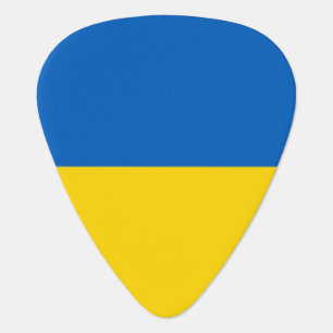 Patriotic guitar pick with Flag of Ukraine
