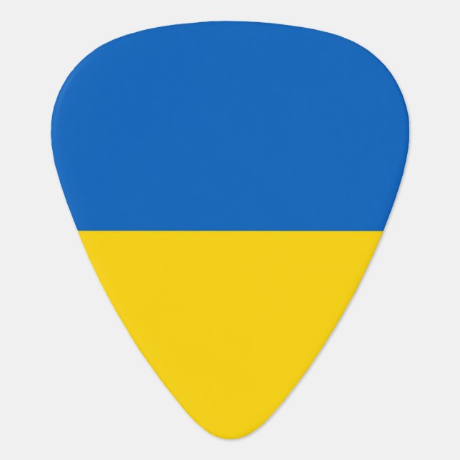 Patriotic guitar pick with Flag of Ukraine (Front)