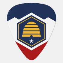 Patriotic guitar pick with Flag of Utah, USA