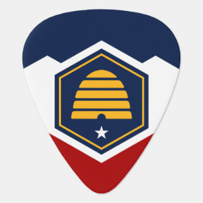Patriotic guitar pick with Flag of Utah, USA