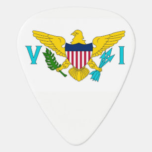 Patriotic guitar pick with Flag of Virgin Islands
