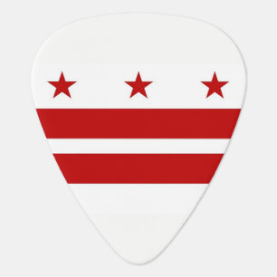 Patriotic guitar pick with Flag of Washington DC