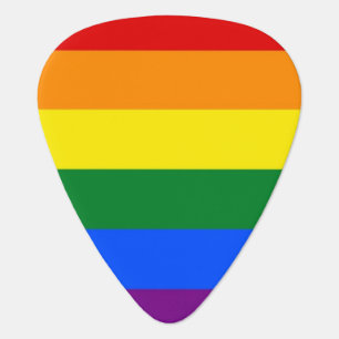 Patriotic guitar pick with Pride Flag