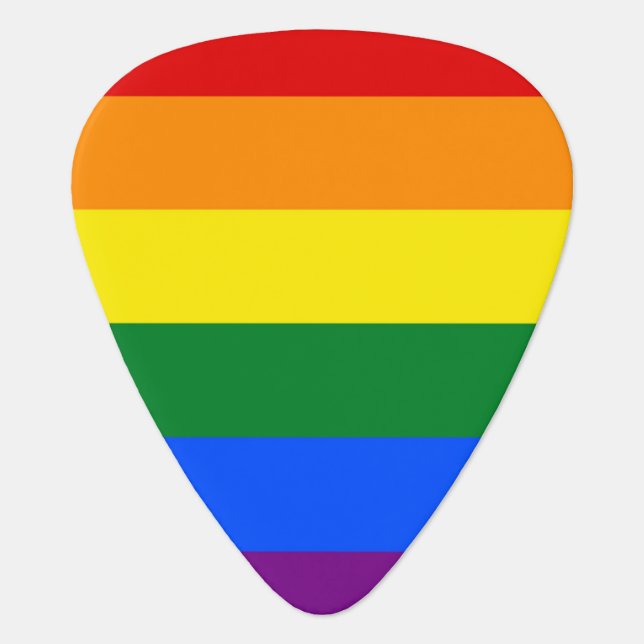 Patriotic guitar pick with Pride Flag (Front)