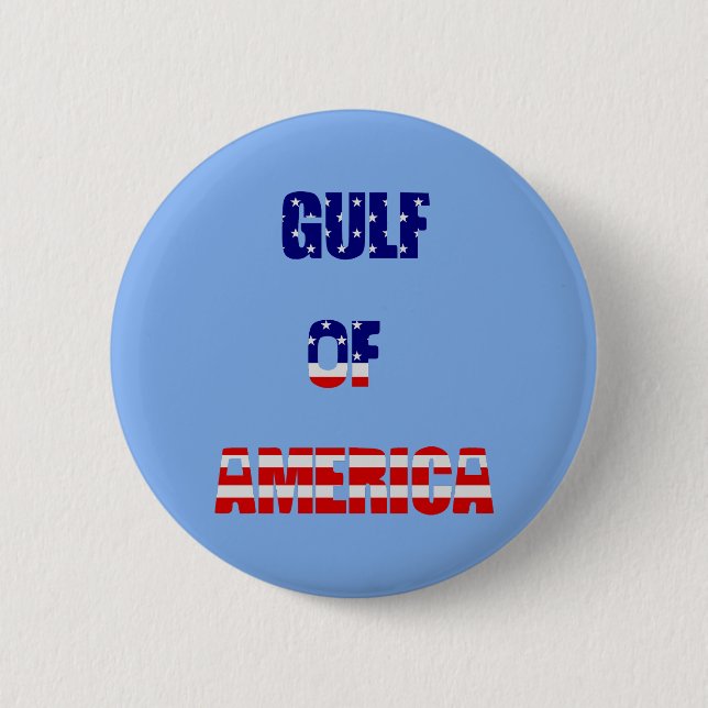 patriotic gulf of america flag red white blue button (Front)