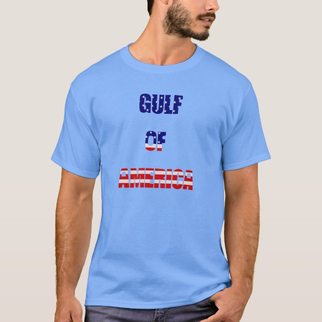 patriotic gulf of america flag red white blue T-Shirt (Front)