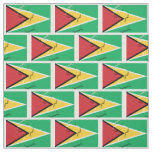 Patriotic GUYANA FLAG Map Outline Fabric