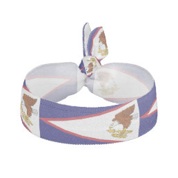 Patriotic hair tie with Flag of American Samoa