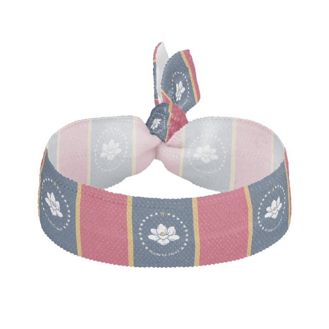 Patriotic hair tie with Flag of Mississippi, USA (Front)
