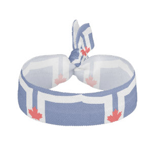 Patriotic hair tie with Flag of Toronto, Canada