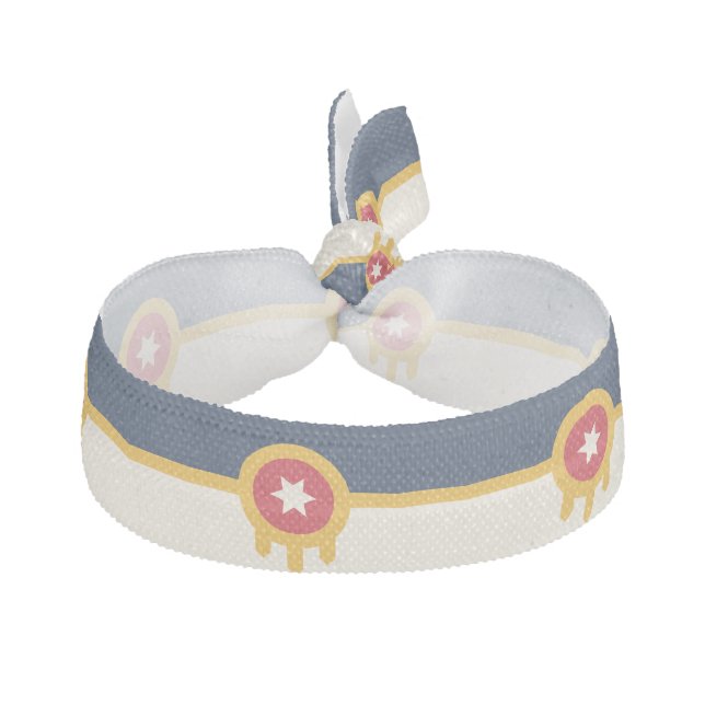 Patriotic hair tie with Flag of Tulsa City (Front)