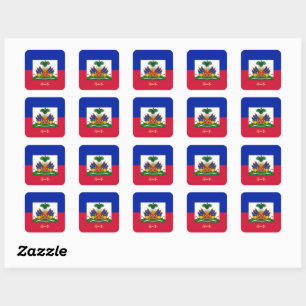 Patriotic Haiti & Haitian holiday, travel / sports Square Sticker