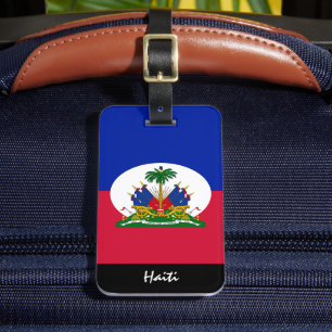Patriotic Haiti Luggage Tags, Haitian Flag Tag